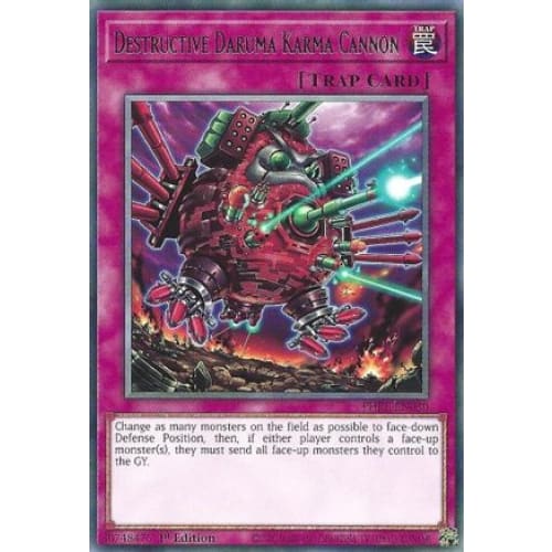 Destructive Daruma Karma Cannon - PHRE-EN030 Rare 1st Edition