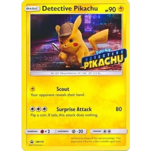 Detective Pikachu - SM170 (Stamped) Promo