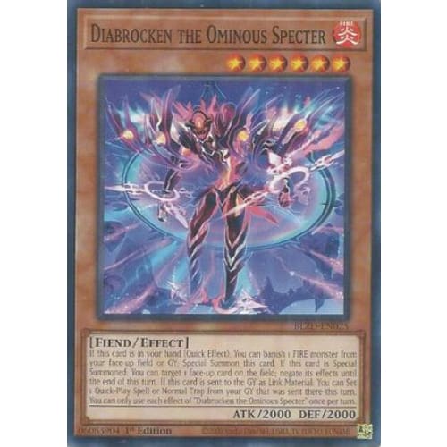 Diabrocken the Ominous Specter - BLZD-EN025 Common / Short Print 1st Edition