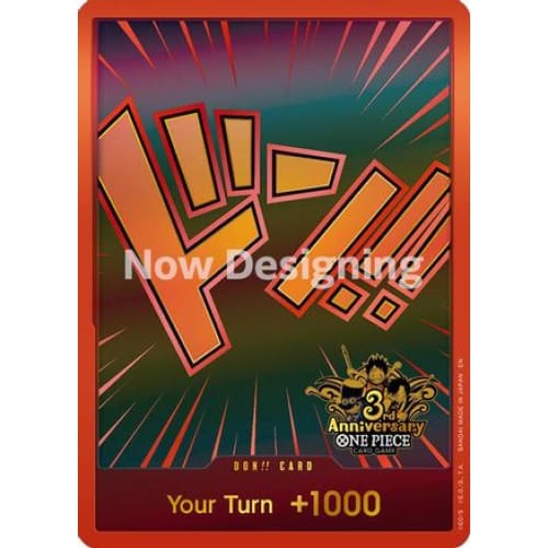 DON!! Card (Japanese Version 3rd Anniversary Set) null DON!! One Piece Promotion Cards  Foil
