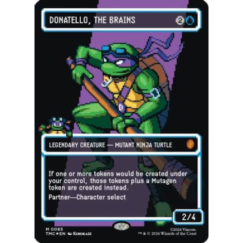 Donatello, the Brains (0085) (Borderless) (Surge Foil) (TMC-085) Foil