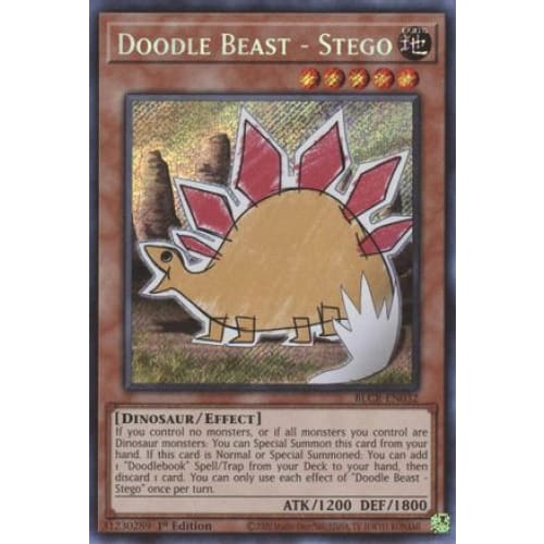 Doodle Beast - Stego - BLCR-EN032 Secret Rare 1st Edition