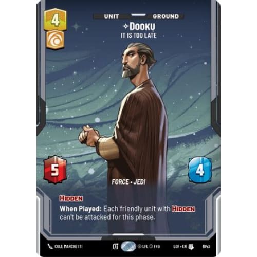 Dooku - It Is Too Late (Prestige) (1043)