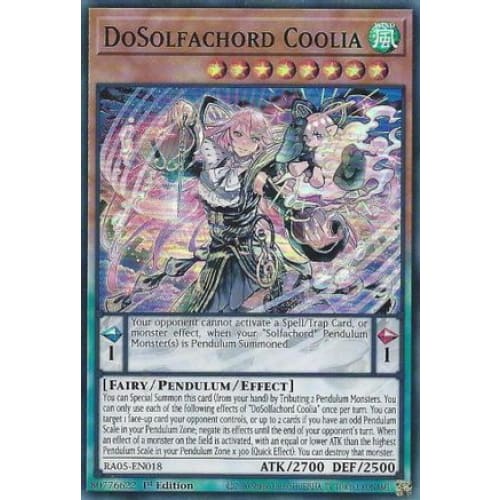 DoSolfachord Coolia - RA05-EN018 Super Rare 1st Edition