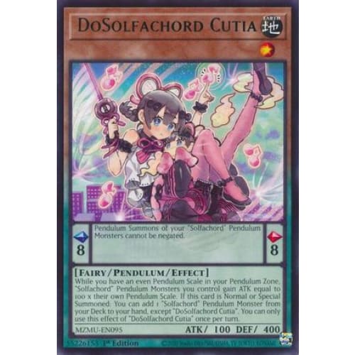 DoSolfachord Cutia - MZMU-EN095 Rare 1st Edition