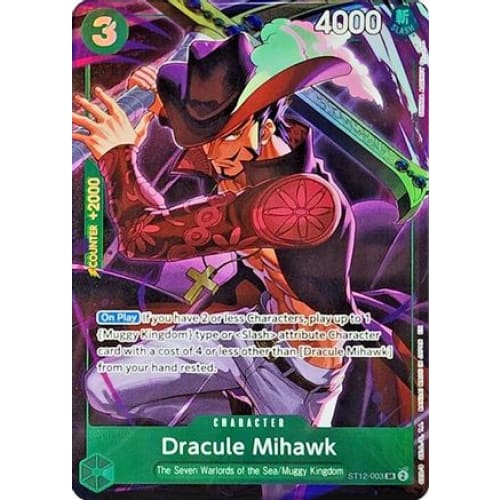 Dracule Mihawk (Illustration Box Vol.4) ST12-003 SR One Piece Promotion Cards  Foil