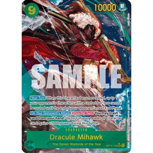 Dracule Mihawk - OP14-119 (Alternate Art) OP14-119 SEC The Azure Sea's Seven  Foil