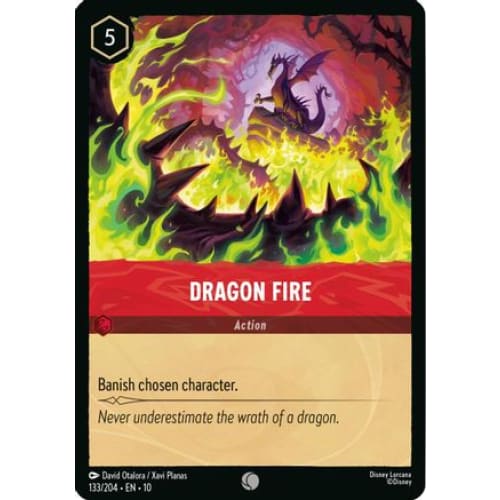 Dragon Fire (133/204) - Whispers in the Well Cold Foil