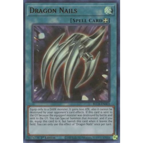 Dragon Nails - BLCR-EN003 Ultra Rare 1st Edition