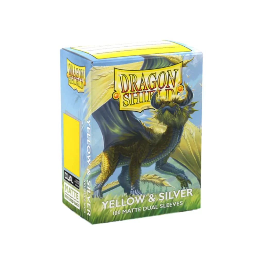 Dragon Shield - 100ct Standard Size - Dual Matte - Yellow and Silver
