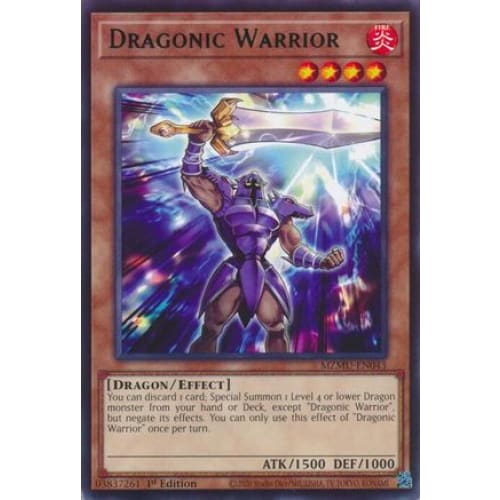Dragonic Warrior - MZMU-EN043 Rare 1st Edition
