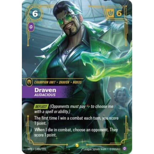 Draven - Audacious (Alternate Art) (148a/221) - Spiritforged Foil