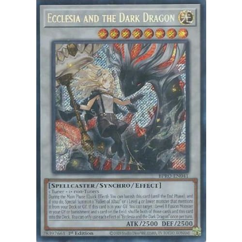 Ecclesia and the Dark Dragon - BPRO-EN041 Secret Rare 1st Edition