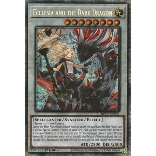 Ecclesia and the Dark Dragon (Starlight Rare) - BPRO-EN041 Starlight Rare 1st Edition
