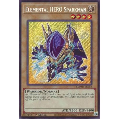 Elemental HERO Sparkman - MZMU-EN059 Secret Rare 1st Edition
