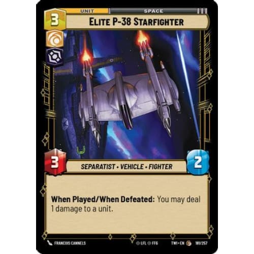 Elite P-38 Starfighter (181/257)  Foil