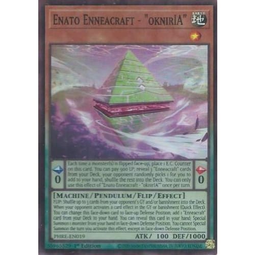 Enato Enneacraft - "oknirIA" (Super Rare) - PHRE-EN019 Super Rare 1st Edition