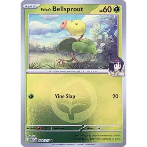 Erika's Bellsprout (Energy Symbol Pattern) (4) Common Reverse Holofoil