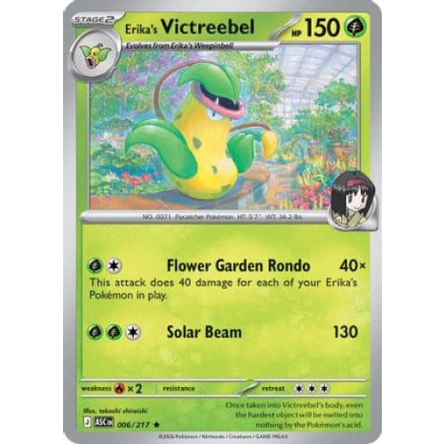 Erika's Victreebel (6) Rare Classic Holofoil