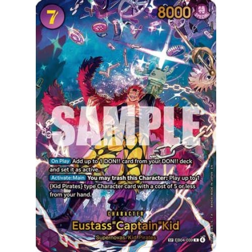 Eustass"Captain"Kid - EB04-039 (SP) EB04-039 R The Azure Sea's Seven  Foil