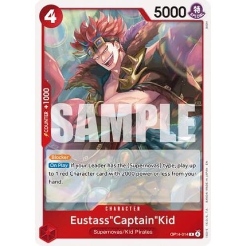 Eustass"Captain"Kid - OP14-014 OP14-014 R The Azure Sea's Seven  Foil