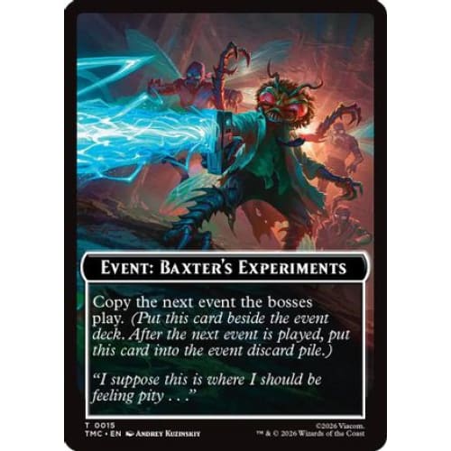 Event: Baxter's Experiments (TMC-015)