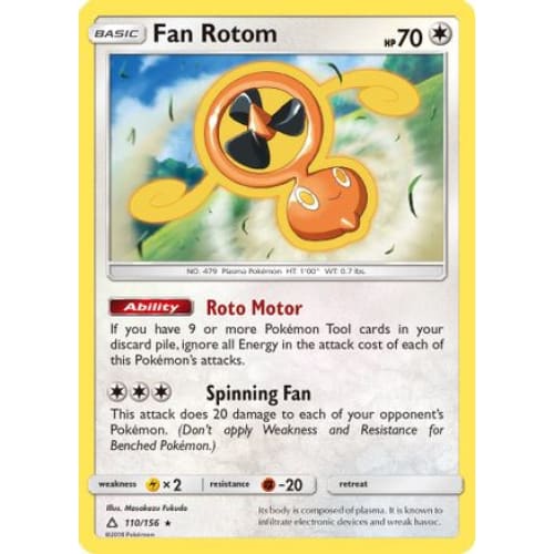 Fan Rotom (110) Rare Classic Reverse Holofoil