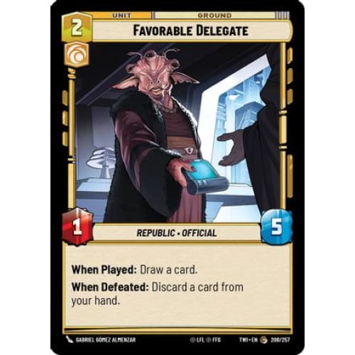 Favorable Delegate (208/257)