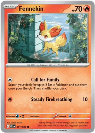 Fennekin (11) Common Reverse Holofoil
