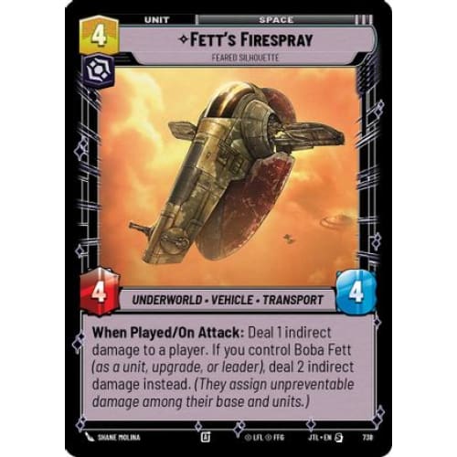 Fett's Firespray - Feared Silhouette (Foil) (738)  Foil