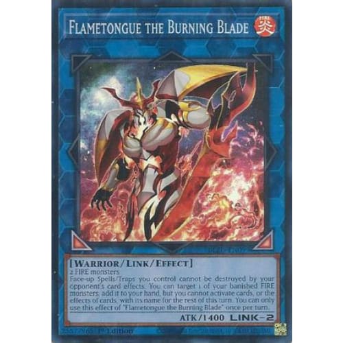 Flametongue the Burning Blade - BLZD-EN099 Super Rare 1st Edition