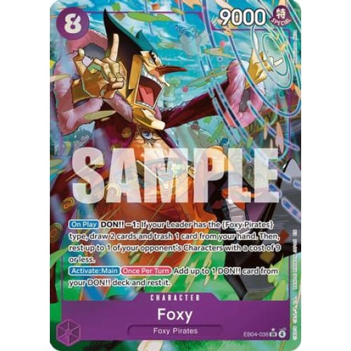 Foxy (Alternate Art) EB04-036 SR The Azure Sea's Seven  Foil