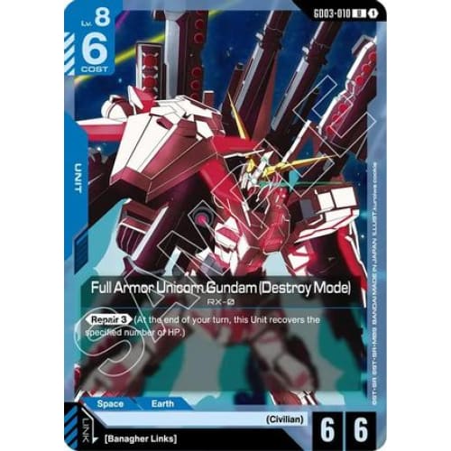 Full Armor Unicorn Gundam (Destroy Mode) (GD03-010) - Steel Requiem