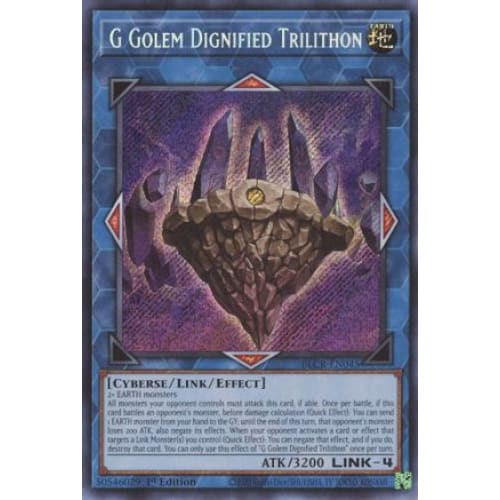 G Golem Dignified Trilithon - BLCR-EN045 Secret Rare 1st Edition