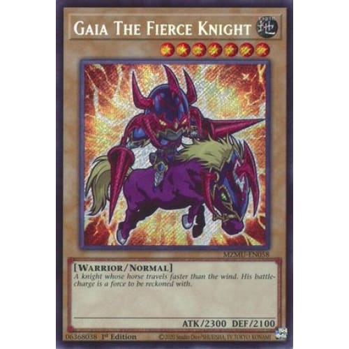 Gaia The Fierce Knight - MZMU-EN058 Secret Rare 1st Edition