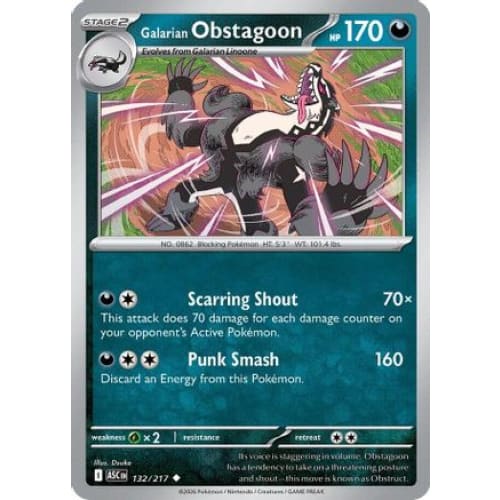 Galarian Obstagoon - 132/217 (132) Uncommon