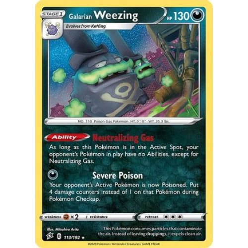 Galarian Weezing (113) Holo Rare