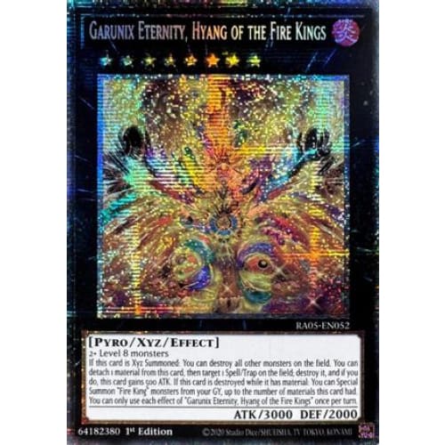 Garunix Eternity, Hyang of the Fire Kings (Starlight Rare) - RA05-EN052 Starlight Rare 1st Edition