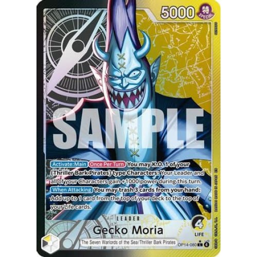 Gecko Moria - OP14-080 (Alternate Art) OP14-080 L The Azure Sea's Seven  Foil