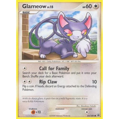 Glameow (65) Common Reverse Holofoil