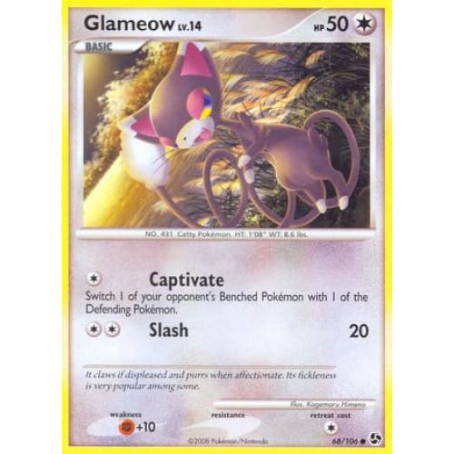 Glameow (68) Common Reverse Holofoil