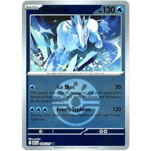 Glastrier (Friend Ball) (54) Uncommon Reverse Holofoil