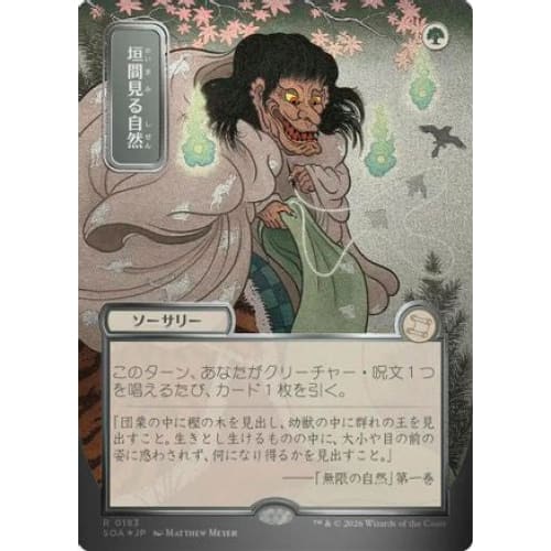 Glimpse of Nature (JP Alternate Art) (Silver Scroll Foil) (SOA-183) Foil