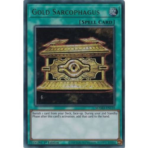 Gold Sarcophagus (Ultra Pharaoh's Rare) - MAMA-EN110 Ultra Pharaoh’s Rare 1st Edition