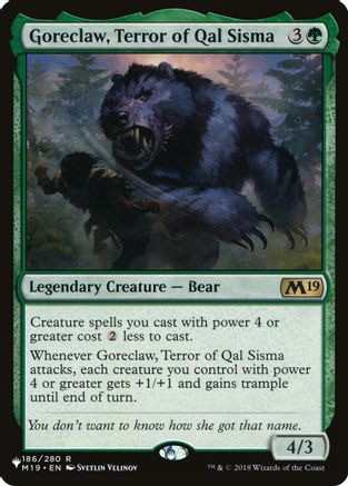 Goreclaw, Terror of Qal Sisma (LIST-186)