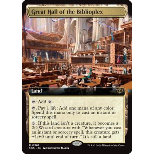 Great Hall of the Biblioplex (Extended Art) (SOS-361) Foil