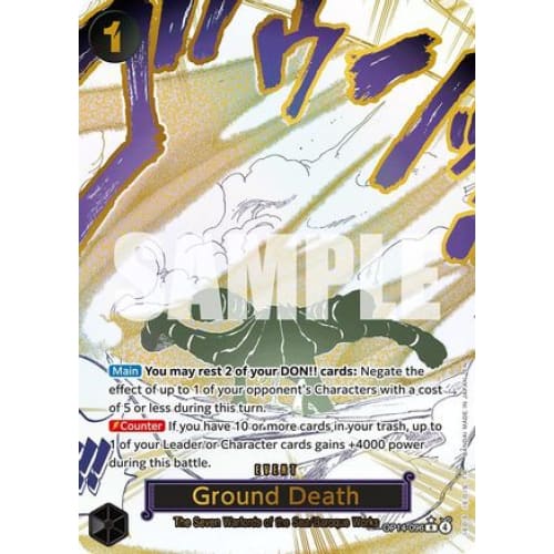 Ground Death (Alternate Art) OP14-096 R The Azure Sea's Seven  Foil