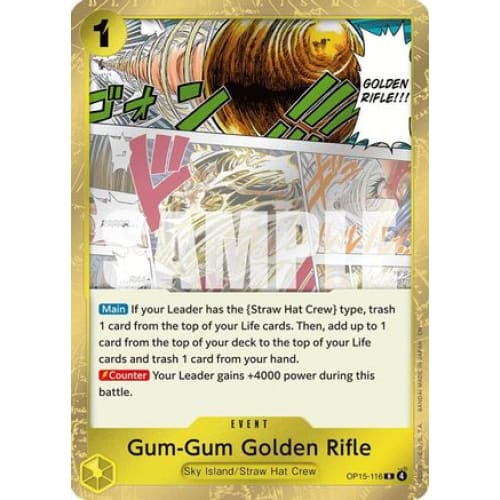 Gum-Gum Golden Rifle OP15-116 R Adventure on Kami's Island  Foil