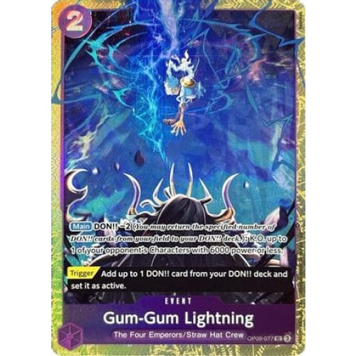 Gum-Gum Lightning (Premium Card Collection -Best Selection Vol. 4-) OP09-077 UC One Piece Promotion Cards  Foil