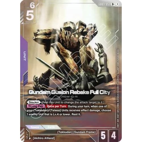Gundam Gusion Rebake Full City (R+) (GD03-053) - Steel Requiem Holofoil